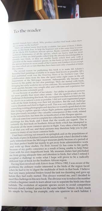 The Birds around us. Birds of the Southern African Region. Illustrated by Jill Adams and Norman Ligh