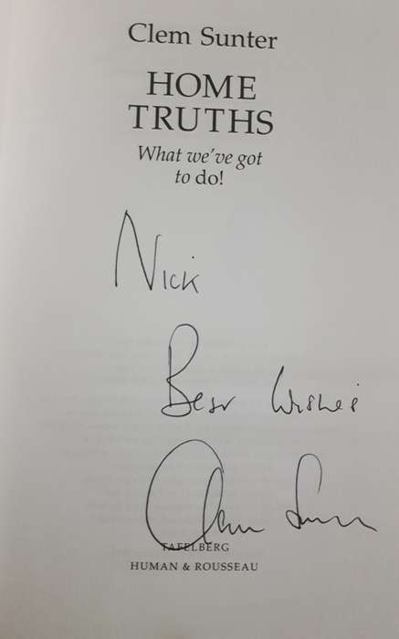 Home Truths by Clem Sunter Signed