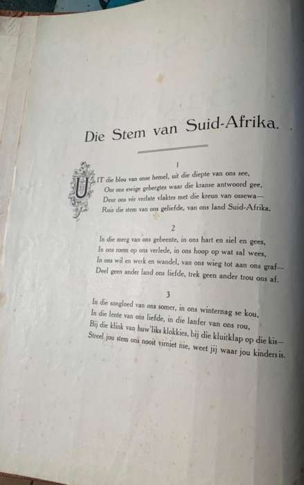 Die Stem van Suid Afrika Signed & enscribed by  Walter Spiethoff