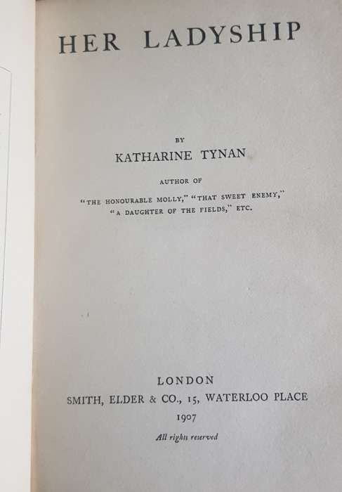Her Ladyship  Book by Katharine Tynan