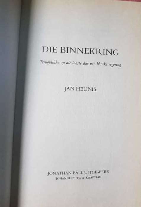Jan Smuts and PW Botha - When Smuts Goes and Die Binnekring
