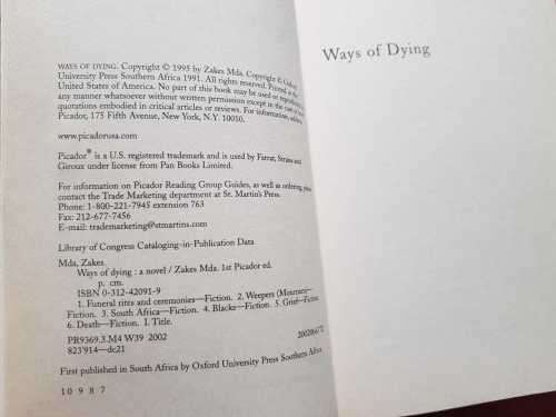 Athol Fugard and Zakes Nda - Ways of Dying and Notebooks