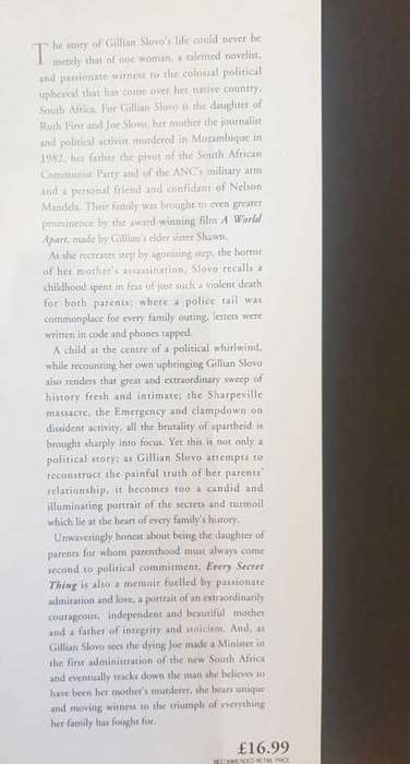 Slovo - Gillian Slovo AND Trevor Manual