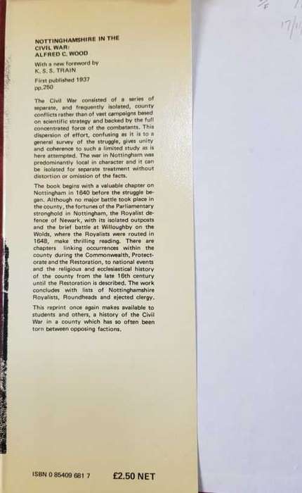 War - Nottinghamshire in the Civil War by Alfred C. Wood