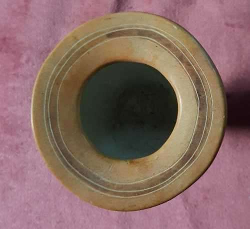 Ceramic vase with elephant images