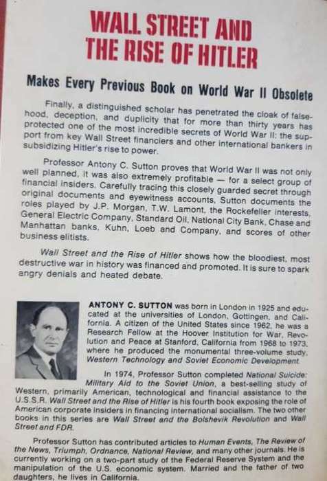 Wall Street and the rise of Hitler - Banking, Nazis  by Antony C. Sutton