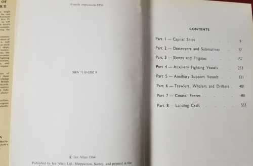 Warships of  World War II by H. T. Lenton and J. J. Colledge