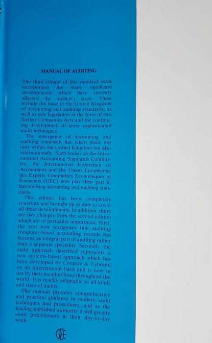 Coopers and Lybrand - manual of auditing