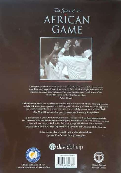 Mandela The story of an African Game / Cricket Proteas Apartheid First Edition Coffee Book