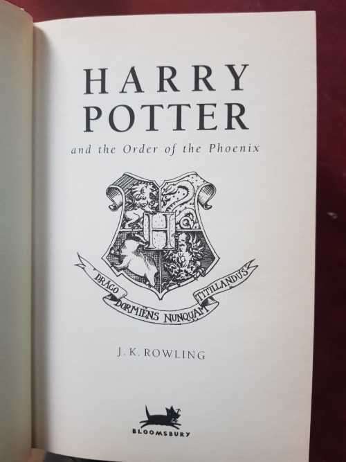 Harry Potter and The Order of The Phoenix First Edition