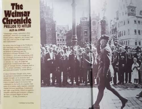 The Weimar Chronicle, prelude to Hitler by Alex de Jonge First Edition, hardcover War WW2
