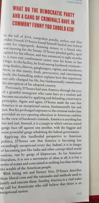 Stealing America by Dinesh DSouza   First Edition hardcover
