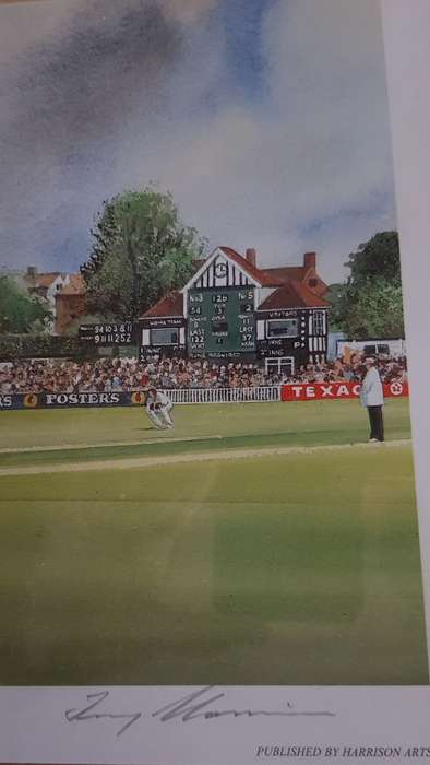 Open edition litho  print of Worcester Cricket Ground