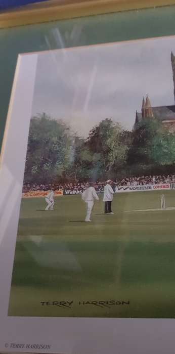 Open edition litho  print of Worcester Cricket Ground
