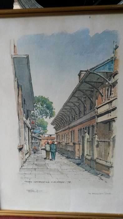 WATERCOLOR /LITHOGRAPH SKETCHES JOHN CHURCHILL SIMPSON
