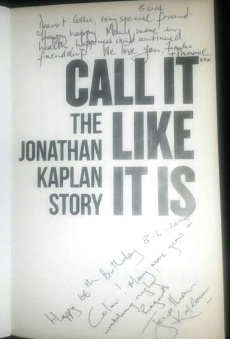 Captain in the Cauldron and Call it like it is Jonathan Kaplan Signed Gilbert Springbok RUGBY SIGNED