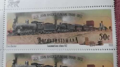 CECIL JOHN RHODES FUNERAL TRAIN POSTAGE STAMP  1991