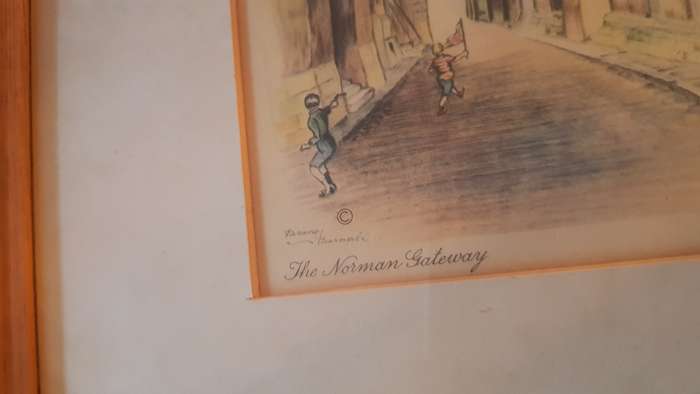 THE NORMAN GATE  WINDSOR  Signed Litho