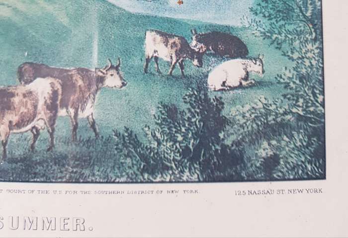 Arthur A. Kaplan Lithograph of Currier & Ives American Homestead Summer