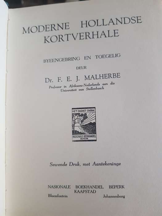 Afrikaans Moderne Hollandse Kortverhale Afrikaans