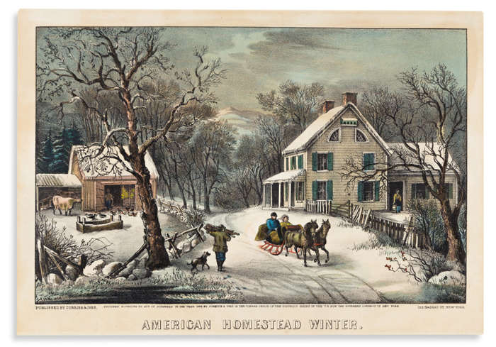 Lithograph Currier & Ives PInvestment Lithograph American Homestead Summer Lithograph