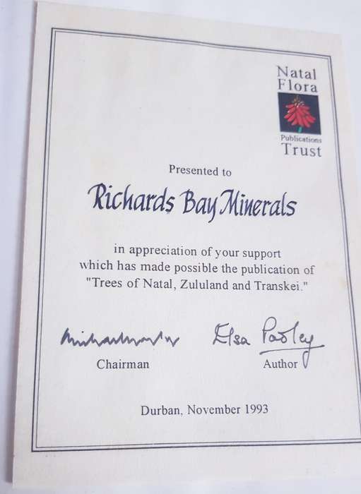 The Complete Field Guide to Trees of Natal Zululand & Transkei signed