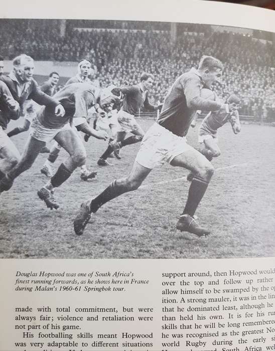 Great Rugby Players  Signed by Springbok Douglas Hopwood (1934-2002)