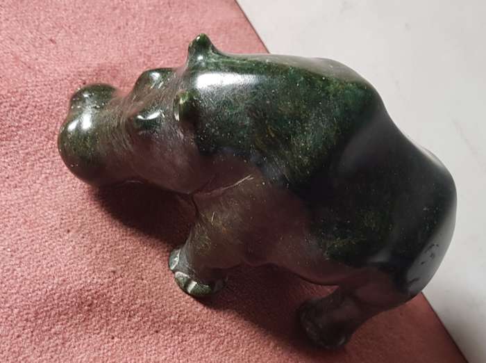 Hippo In Green Opal