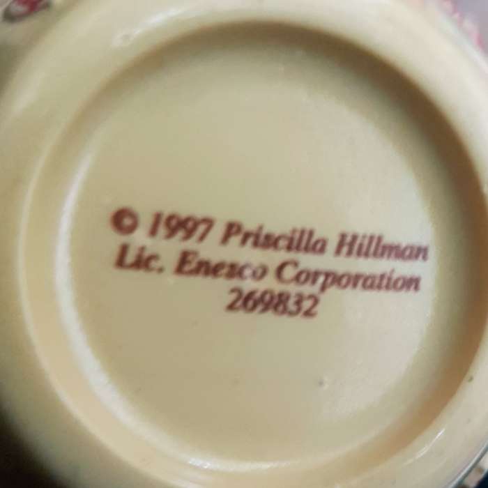 Teddies Cherished Teddies 269832 `Jordan` Cocoa Mug  1997 Priscilla Hillman Teddies