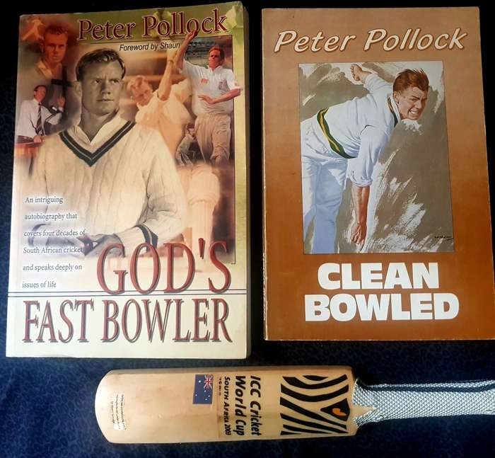 Cricket Memorobilia Peter Pollock Cricket Bat Cricket