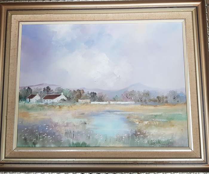 Barb Ploner   Barbara Ploner (South Africa 1946-)  Farmstead in spring