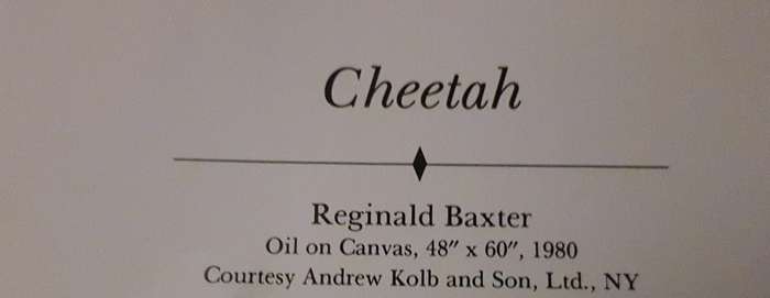 Cheetah Lithograph Reginald Baxter Lithograph