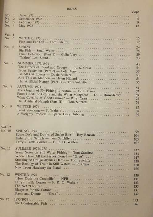 THE CREEK Fly fishing Natal Fly Fishers Club 1972 -1983 Collection of publications  fishing trout Fl