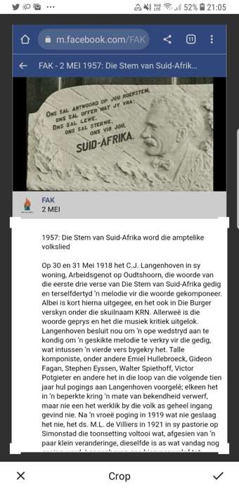 Die Stem van Suid Afrika Signed & enscribed by  Walter Spiethoff
