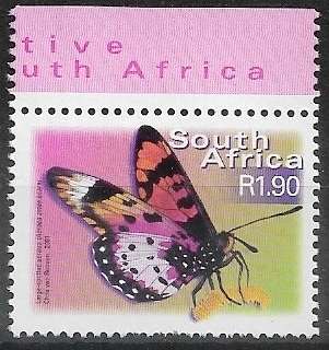 South Africa 2001, 7th Definitive Issue, R1.90 Butterfly additional