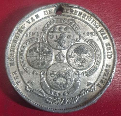 1910 COMMEMORATIVE MEDAL - FORMATION OF THE UNION OF SOUTH AFRICA - LOW START