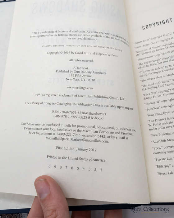 Chasing Shadows: Visions of Our Coming Transparent World by David Brin (signed copy)