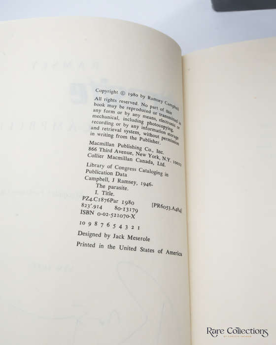 The Parasite by Ramsey Campbell (signed copy)