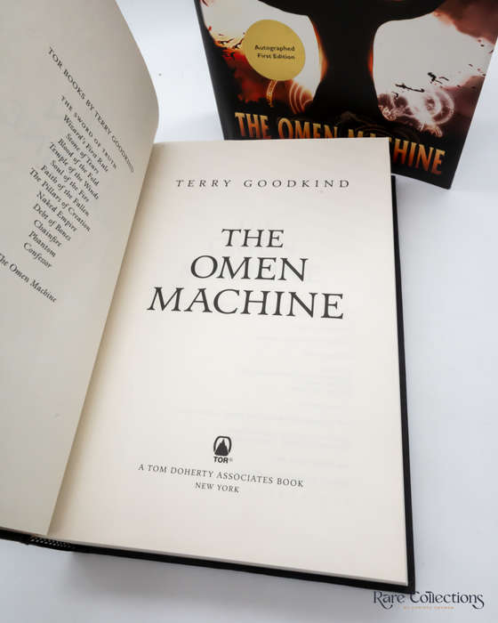 The Omen Machine by Terry Goodkind (#1 Richard and Kahlan) - signed copy