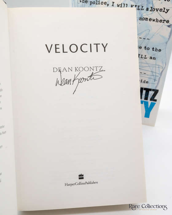Velocity by Dean Koontz - Signed Copy