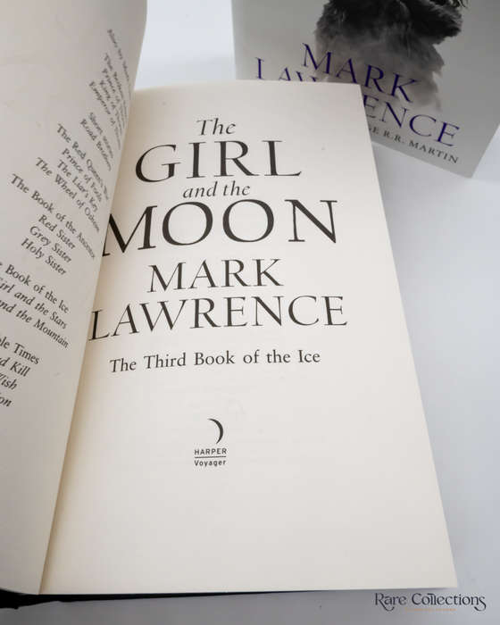 The Girl and the Moon by Mark Lawrence (#3 the Book of the Ice) - signed copy
