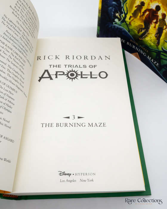 The Burning Maze (#3 the Trials of Apollo) by Rick Riordan - signed