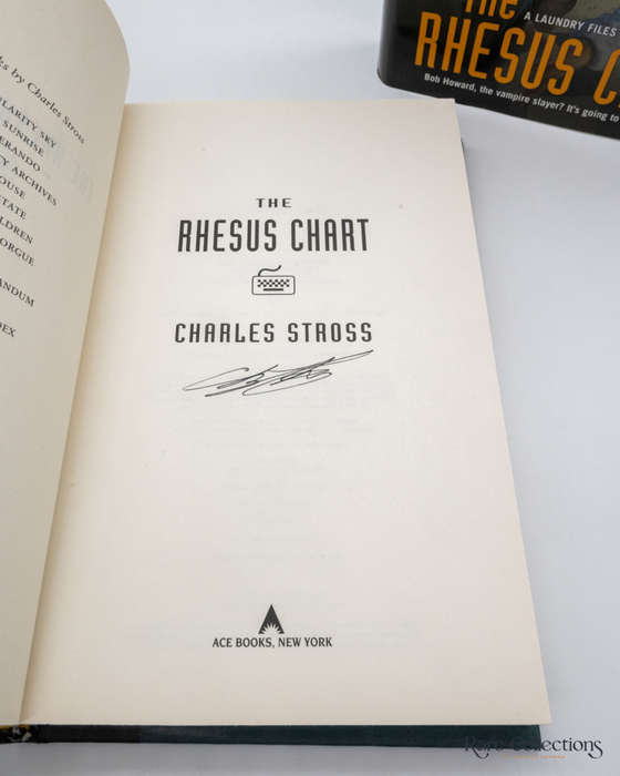 The Rhesus Chart (#5 Laundry Files) by Charles Stross - signed