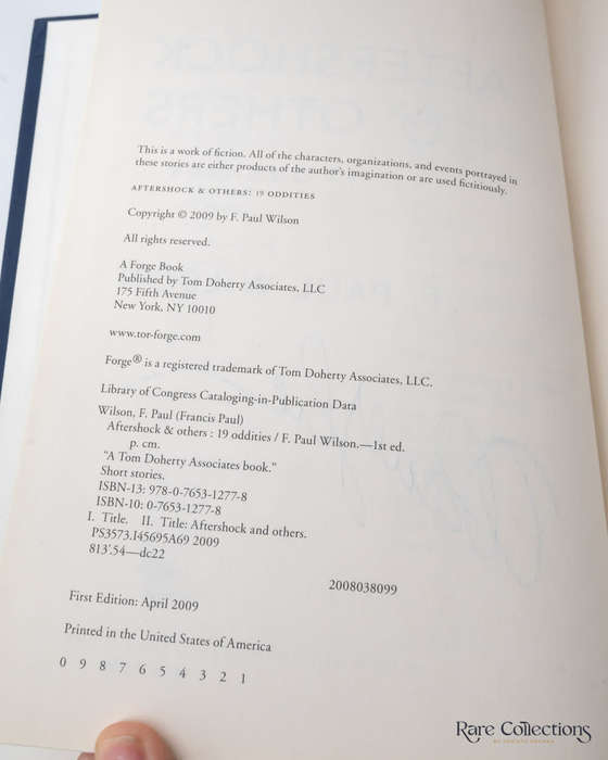 Aftershock & Others: 19 Oddities by Paul F. Wilson - signed