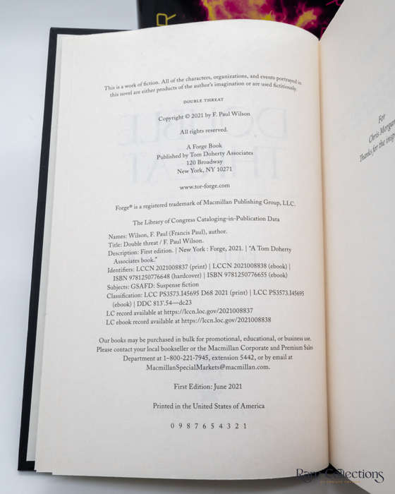 Double Threat by F. Paul Wilson - signed