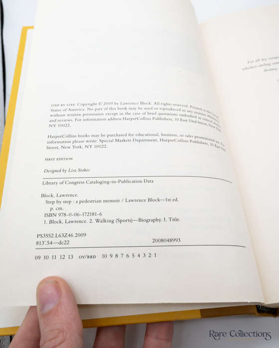 Step by Step: a Pedestrian Memoir by Lawrence Block - signed