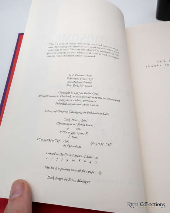 Chromosome 6 by Robin Cook - signed