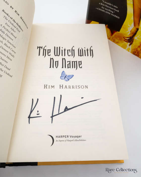 The Witch with No Name - the Hollows #13 by Kim Harrison - signed