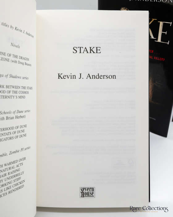 Stake: Vampire Hunter... or Serial Killer by Kevin J. Anderson - signed