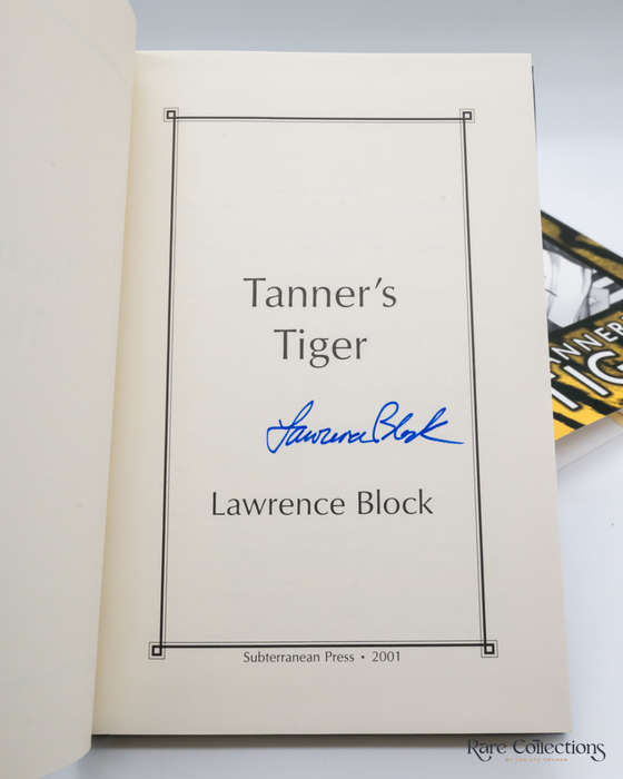Tanner`s Tiger (Signed Trade Edition) by Lawrence Block - signed